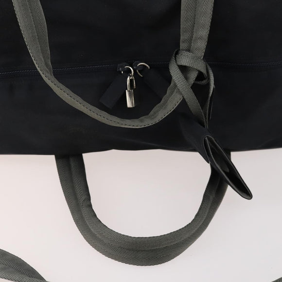 PRADA Sports Boston Bag Nylon 2way Black Silver Auth YKZ775