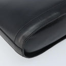 CELINE Horsebit Shoulder Bag Leather Black Gold Auth YKZ776A-16