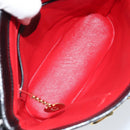 CELINE Horsebit Shoulder Bag Leather Black Gold Auth YKZ776A-11
