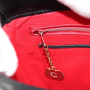 CELINE Horsebit Shoulder Bag Leather Black Gold Auth YKZ776A-21
