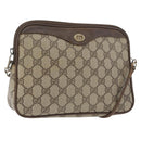 GUCCI GG Supreme Shoulder Bag PVC Beige Gold 89 02 068 Auth YKZ782-1
