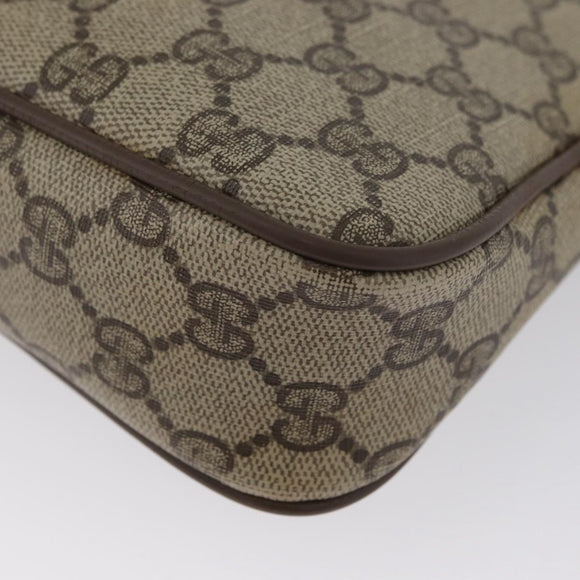 GUCCI GG Supreme Shoulder Bag PVC Beige Gold 89 02 068 Auth YKZ782