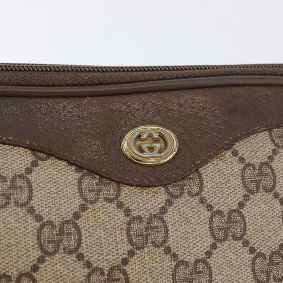 GUCCI GG Supreme Shoulder Bag PVC Beige Gold 89 02 068 Auth YKZ782