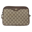 GUCCI GG Supreme Shoulder Bag PVC Beige Gold 89 02 068 Auth YKZ782-13