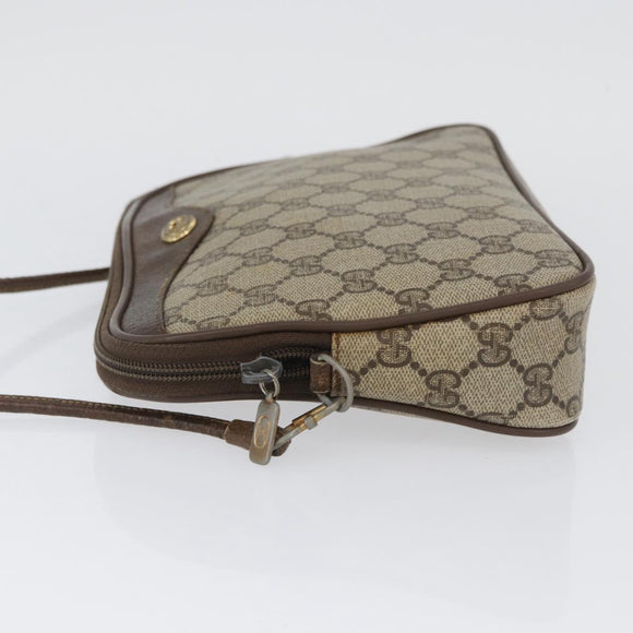 GUCCI GG Supreme Shoulder Bag PVC Beige Gold 89 02 068 Auth YKZ782