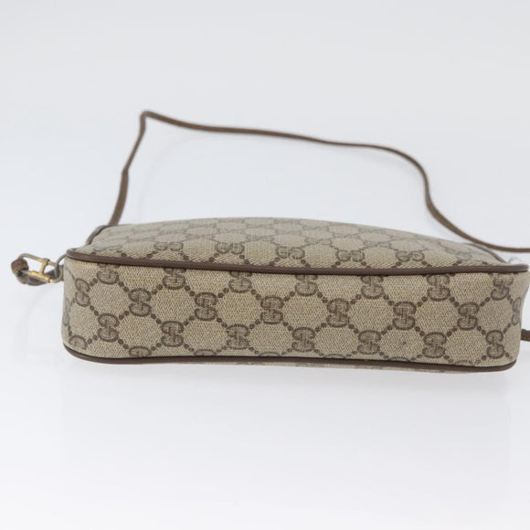 GUCCI GG Supreme Shoulder Bag PVC Beige Gold 89 02 068 Auth YKZ782