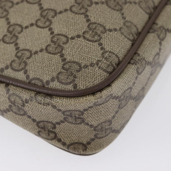 GUCCI GG Supreme Umhängetasche PVC Beige Gold 97 02 068 Auth YKZ783