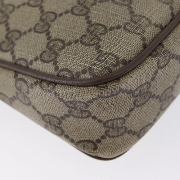 GUCCI GG Supreme Umhängetasche PVC Beige Gold 97 02 068 Auth YKZ783