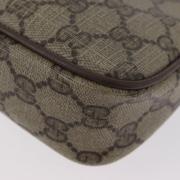 GUCCI GG Supreme Umhängetasche PVC Beige Gold 97 02 068 Auth YKZ783