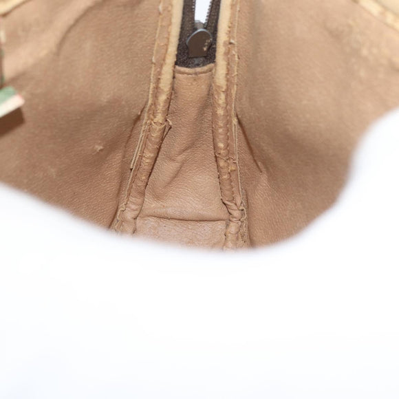GUCCI GG Supreme Umhängetasche PVC Beige Gold 97 02 068 Auth YKZ783