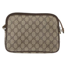GUCCI GG Supreme Umhängetasche PVC Beige Gold 97 02 068 Auth YKZ783-2