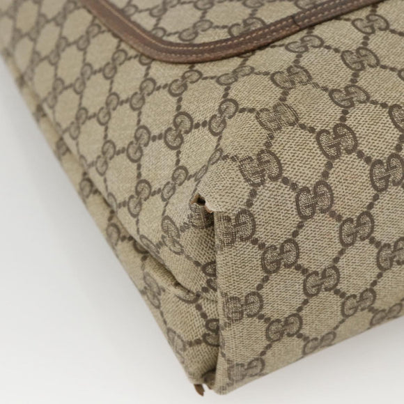 GUCCI GG Supreme Web Sherry Line Tote Bag PVC Beige Gold 39 02 003 Auth YKZ784