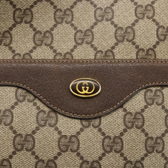 GUCCI GG Supreme Web Sherry Line Tote Bag PVC Beige Gold 39 02 003 Auth YKZ784