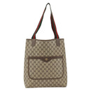 GUCCI GG Supreme Web Sherry Line Tote Bag PVC Beige Gold 39 02 003 Auth YKZ784-13