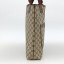 GUCCI GG Supreme Web Sherry Line Tote Bag PVC Beige Gold 39 02 003 Auth YKZ784-3