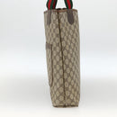 GUCCI GG Supreme Web Sherry Line Tote Bag PVC Beige Gold 39 02 003 Auth YKZ784-4