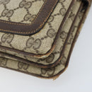 GUCCI GG Supreme Web Sherry Line Shoulder Bag PVC Beige Gold 010 378 Auth YKZ785-14