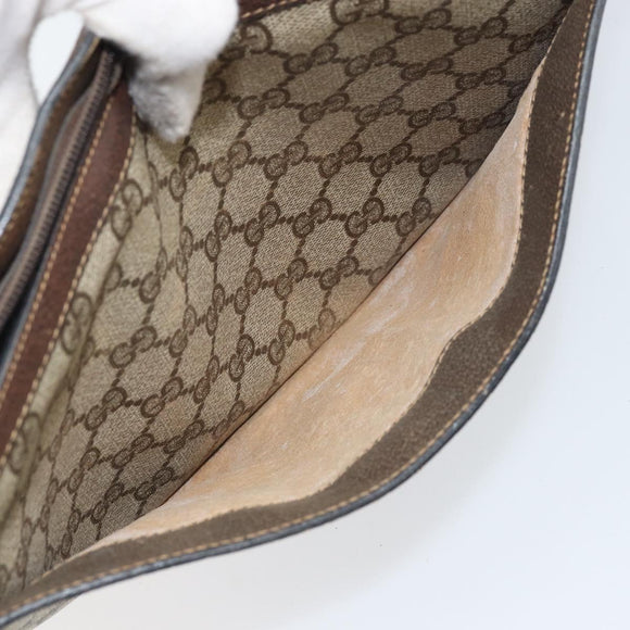 GUCCI GG Supreme Web Sherry Line Shoulder Bag PVC Beige Gold 010 378 Auth YKZ785