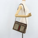 GUCCI GG Supreme Web Sherry Line Shoulder Bag PVC Beige Gold 010 378 Auth YKZ785-26