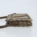 GUCCI GG Supreme Web Sherry Line Shoulder Bag PVC Beige Gold 010 378 Auth YKZ785-4