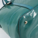 GUCCI Micro GG Supreme Hand Bag PVC 2way Outlet Green Silver Auth YKZ787-15