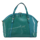 GUCCI Micro GG Supreme Hand Bag PVC 2way Outlet Green Silver Auth YKZ787-13