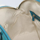 GUCCI Micro GG Supreme Hand Bag PVC 2way Outlet Green Silver Auth YKZ787-21