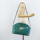 GUCCI Micro GG Supreme Hand Bag PVC 2way Outlet Green Silver Auth YKZ787-24