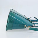 GUCCI Micro GG Supreme Hand Bag PVC 2way Outlet Green Silver Auth YKZ787-3