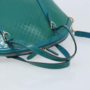 GUCCI Micro GG Supreme Hand Bag PVC 2way Outlet Green Silver Auth YKZ787-7