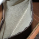 CELINE Macadam Canvas Boston Bag PVC Leather Brown Gold Auth YKZ788-11