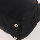 PRADA Hand Bag Nylon 2way Black Gold Auth YKZ792-16