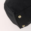 PRADA Hand Bag Nylon 2way Black Gold Auth YKZ792-17