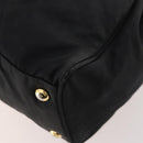 PRADA Hand Bag Nylon 2way Black Gold Auth YKZ792-18