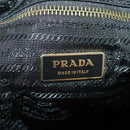 PRADA Hand Bag Nylon 2way Black Gold Auth YKZ792-22