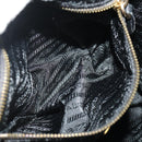 PRADA Hand Bag Nylon 2way Black Gold Auth YKZ792-24