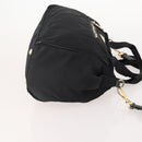 PRADA Hand Bag Nylon 2way Black Gold Auth YKZ792-3