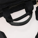 PRADA Hand Bag Nylon 2way Black Gold Auth YKZ792-8