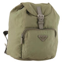 PRADA Backpack Nylon Beige Silver Auth YKZ795-1