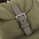 PRADA Backpack Nylon Beige Silver Auth YKZ795-8