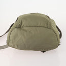 PRADA Backpack Nylon Beige Silver Auth YKZ795-5