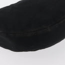 FENDI Mamma Baguette Shoulder Bag Nylon Black Silver Auth YKZ797-16