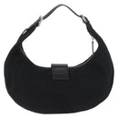 FENDI Mamma Baguette Shoulder Bag Nylon Black Silver Auth YKZ797-2