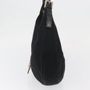 FENDI Mamma Baguette Shoulder Bag Nylon Black Silver Auth YKZ797-3