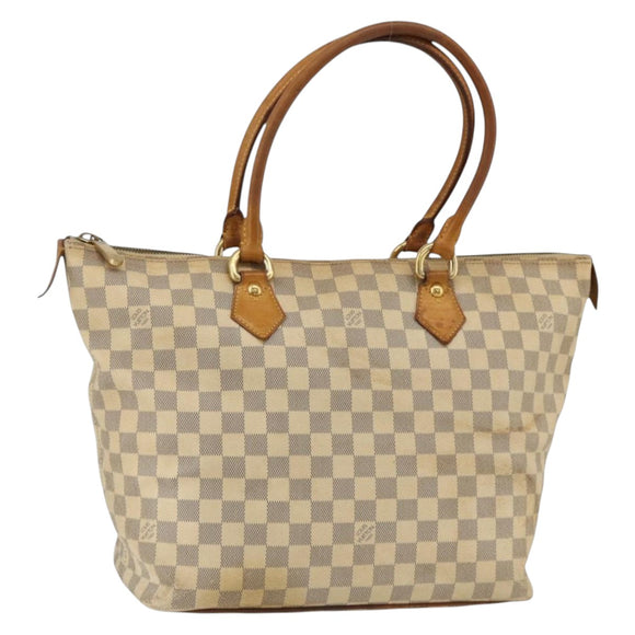 LOUIS VUITTON Damier Azur Saleya MM Tote Bag N51185 LV Auth YKZ810