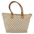 LOUIS VUITTON Damier Azur Saleya MM Tote Bag N51185 LV Auth YKZ810-2