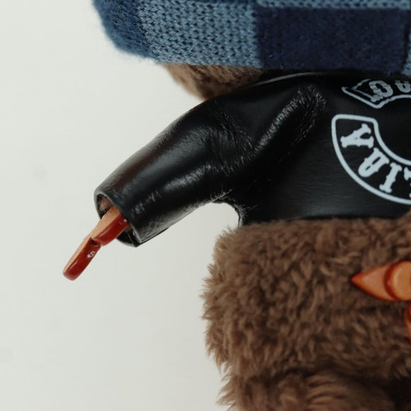 LOUIS VUITTON Bear Bag Charm Leather Brown M03206 LV Auth YKZ811SAM
