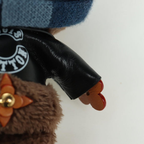LOUIS VUITTON Bear Bag Charm Leather Brown M03206 LV Auth YKZ811SAM