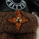 LOUIS VUITTON Bear Bag Charm Leather Brown M03206 LV Auth YKZ811SAM-12