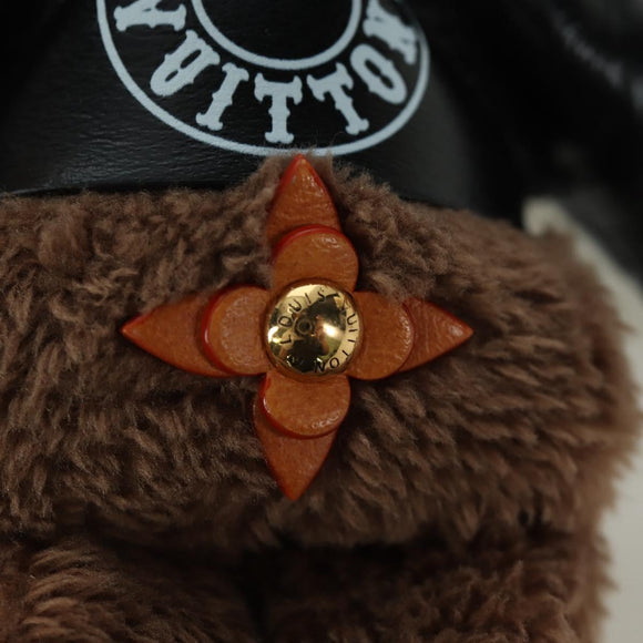 LOUIS VUITTON Bear Bag Charm Leather Brown M03206 LV Auth YKZ811SAM